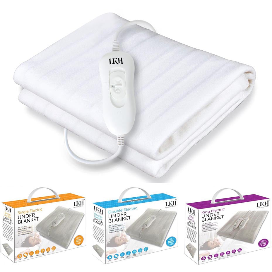 Electric Under Blanket Heated Cosy Warm Fleece Fast Heat Single Double King Size Electric Under Blanket Heated Cosy Warm Fleece Fast Heat Single Double King Size